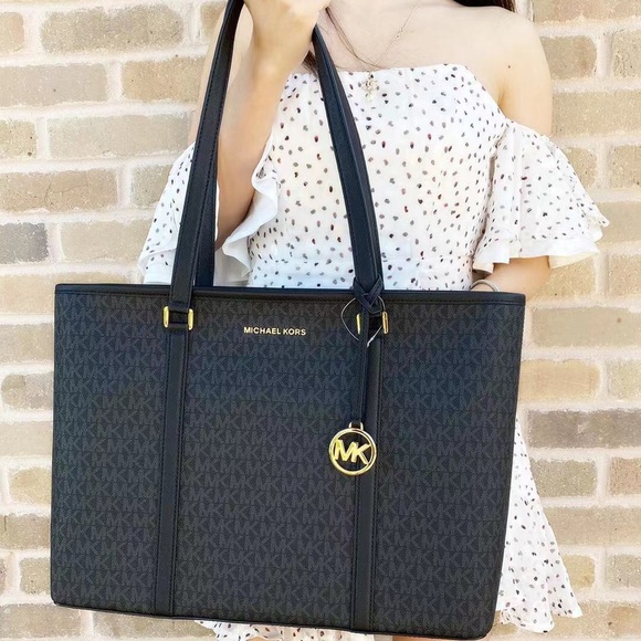 💕Michael kors large laptop tote black MK - Picture 2 of 7